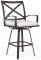 Sunset West La Jolla Swivel Counterstool in Espresso | Canvas Flex Sunbrella