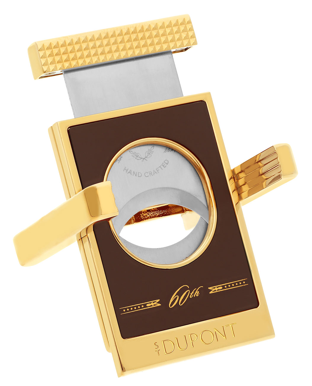S.T. Dupont Padron Cigar Stand Cutter in Matte Brown Lacquer|Yellow Gold - 003454