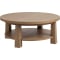 Classic Home Kenzie 38-Inch Round Coffee Table in Amber Toast