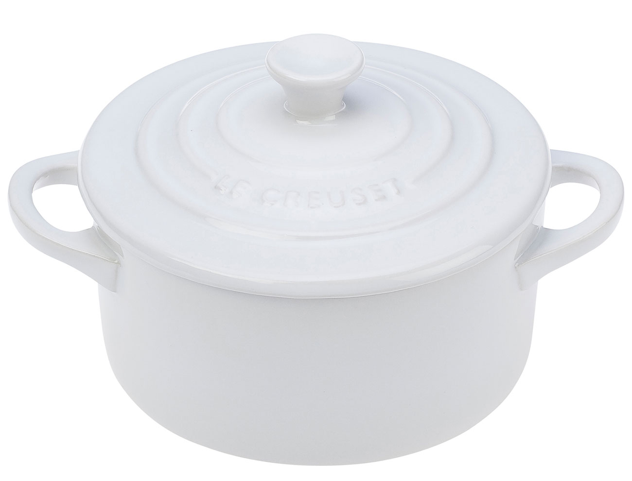 Le Creuset 8 Fl. Oz. Mini Round Cocotte in White