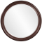 Howard Elliott George Round Mirror In Wenge Brown Finish
