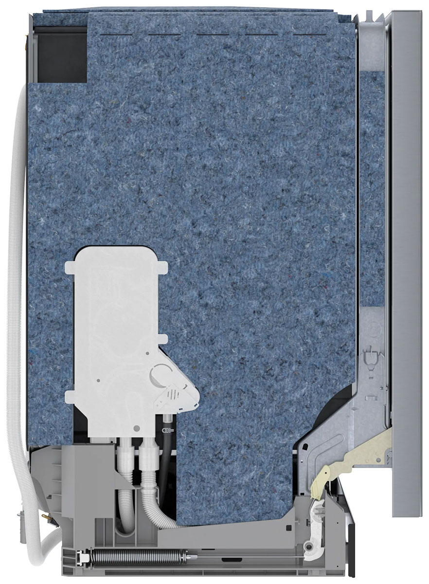 Left-side view of dishwasher.