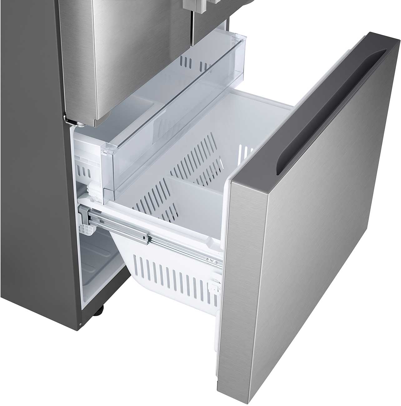 Open freezer view of LG Refrigerator