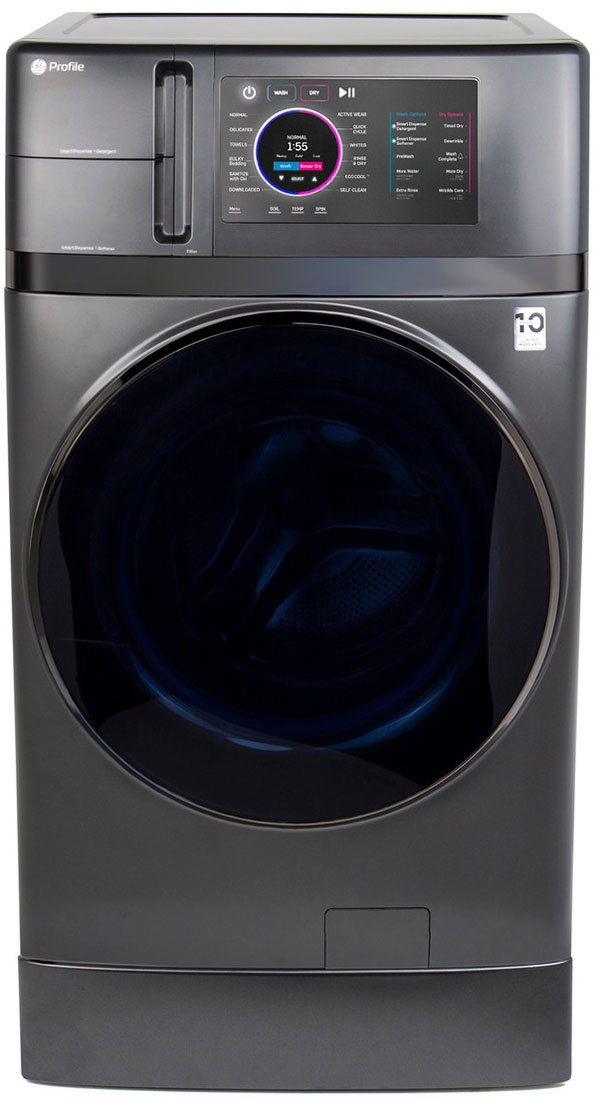 Washer/Dryer Combo on a riser.