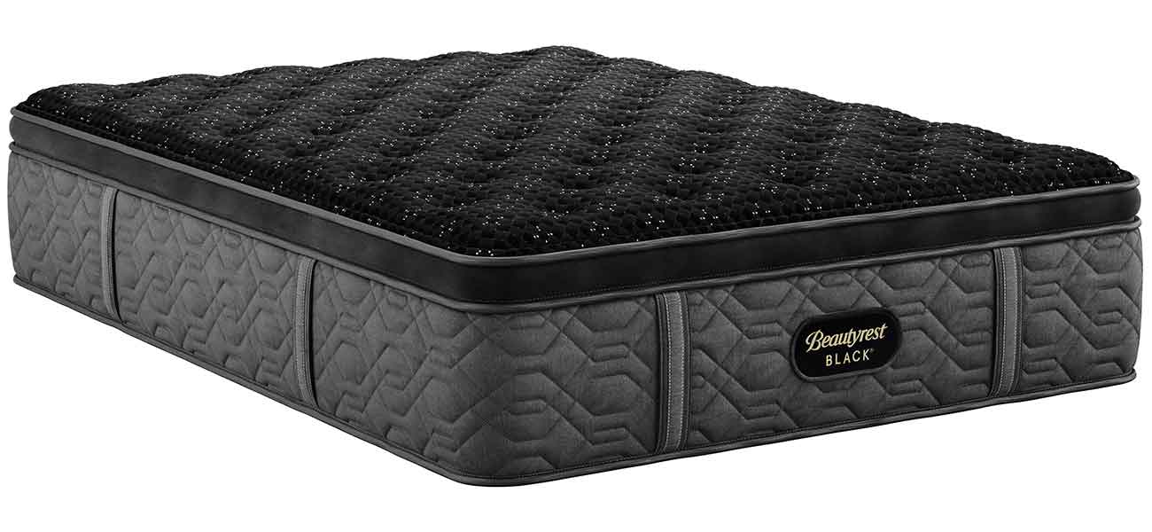 Angled view of Beautyrest Black Series Three Medium PT King Mattress