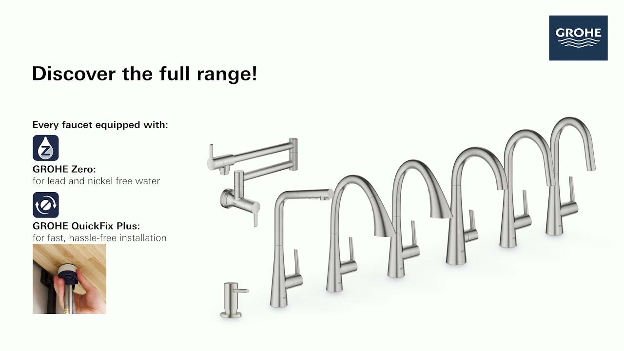 Watch GROHE | New GROHE Zedra Kitchen Faucet | Product Video