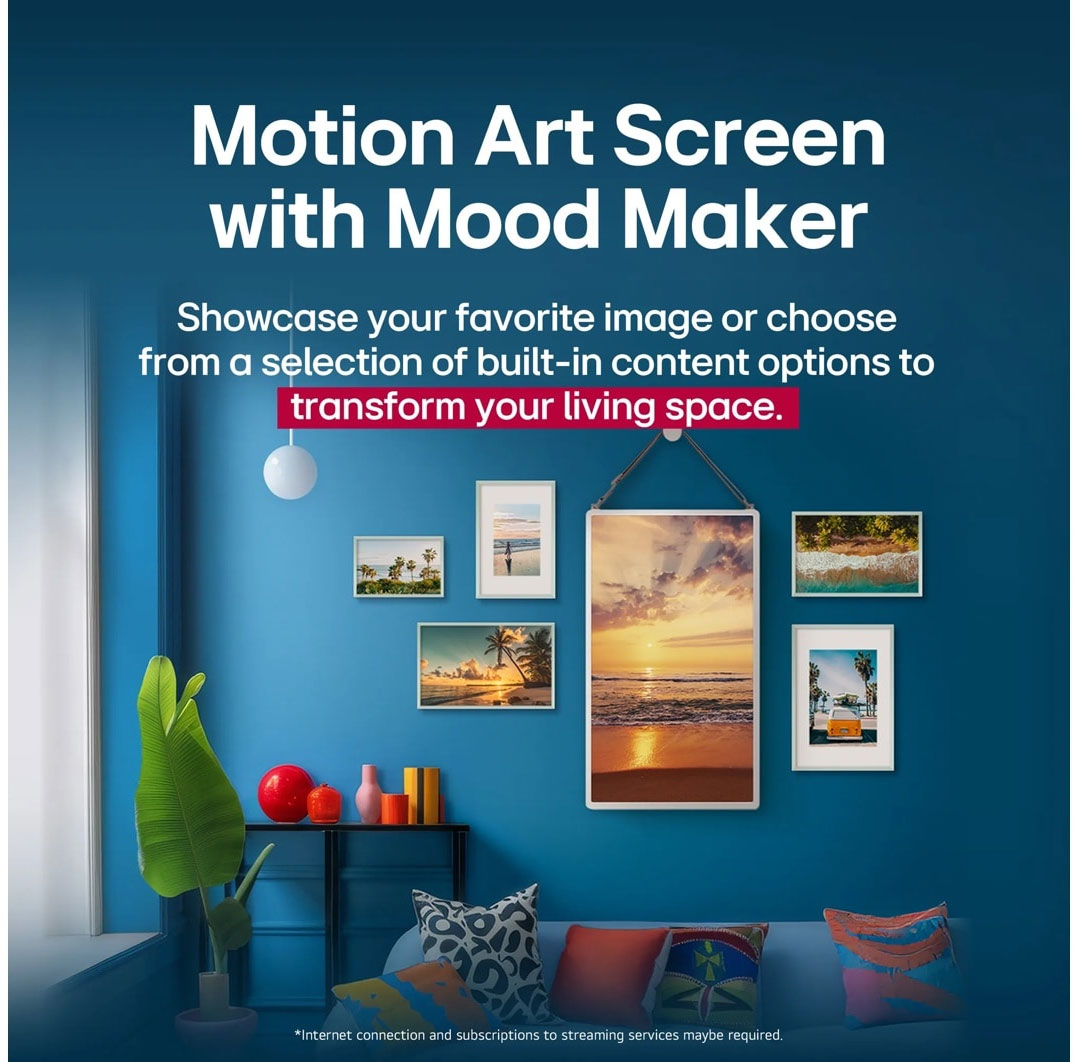 Infographic View of LG 2K Smart Portable TV Motion Art Feature