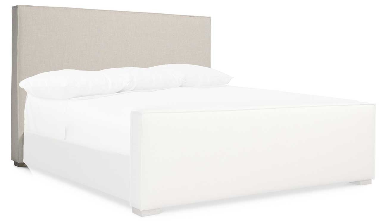 Angled view of Bernhardt Tribeca Upholstered Panel Headboard