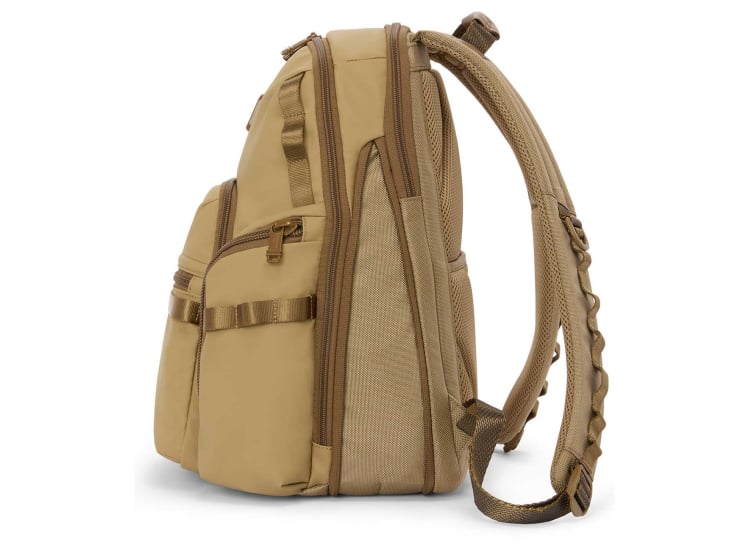 tumi backpack brown Alpha Bravo Search Khaki and exterior zip pockets for easy access to essentials TUMI Alpha Bravo Navigation Backpack