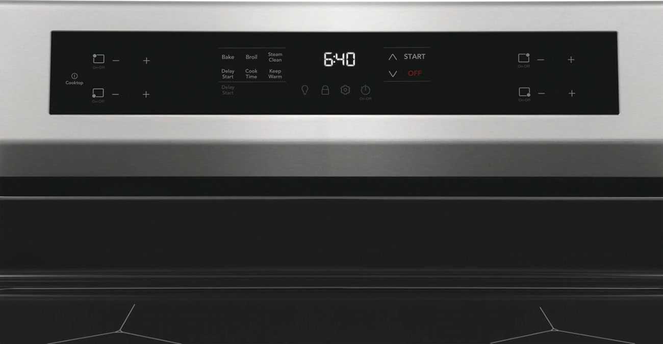 Closeup View of Range Controls