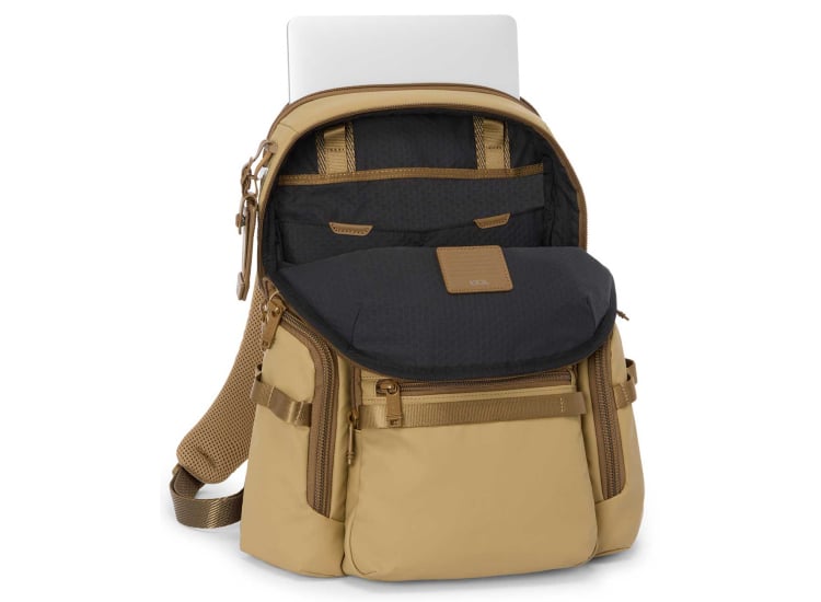 tumi backpack 995671408 Navigation Dark Brown 142497-1251 This refined backpack is suitable for work or the weekends TUMI Arrive' Kingsford Backpack