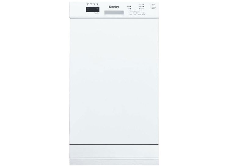 Danby 18-Inch Built-In Dishwasher in White DDW18D1EW Abt