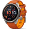 Garmin fenix 9 Pro inReach, Smartwatch 47mm in Titanium with Autumn Orange/Spark Orange Silicone Band