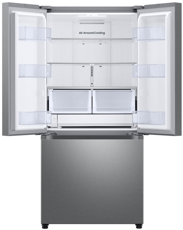 Large image of Samsung 25 Cu. Ft. 3-Door French Door Refrigerator 33-Inch Wide ADA in Stainless Steel