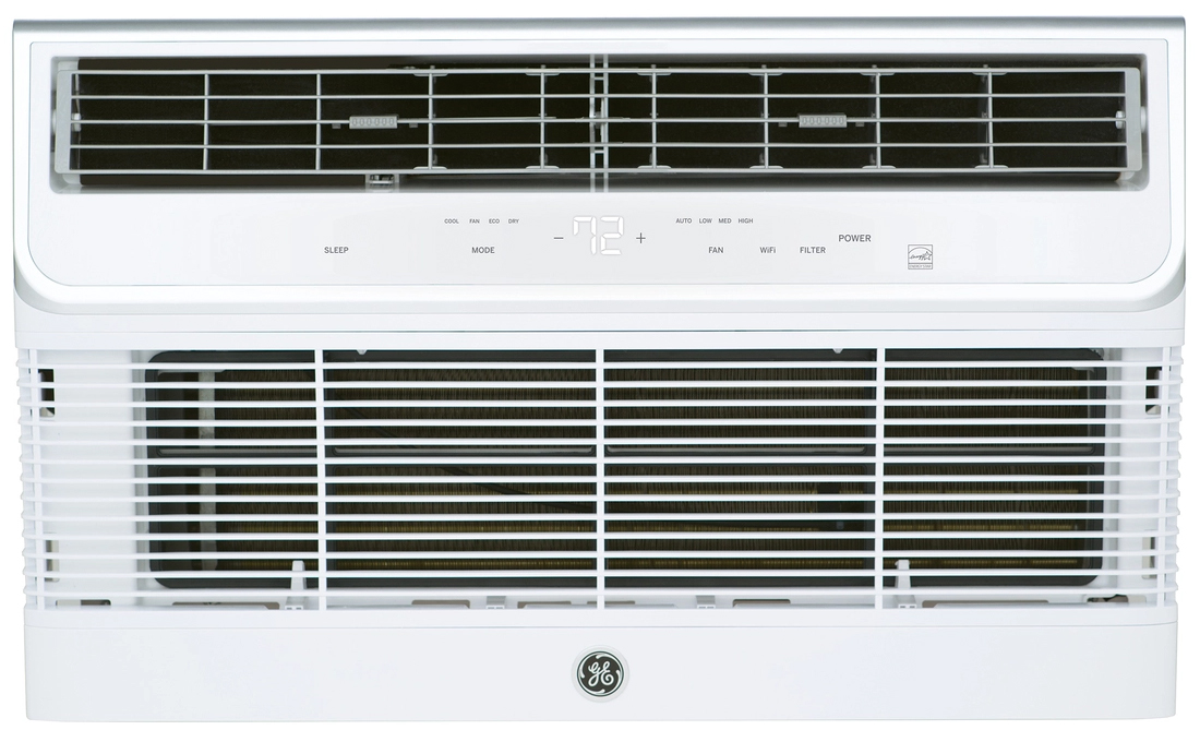 Front of a GE Built In Cool Only Room Air Conditioner