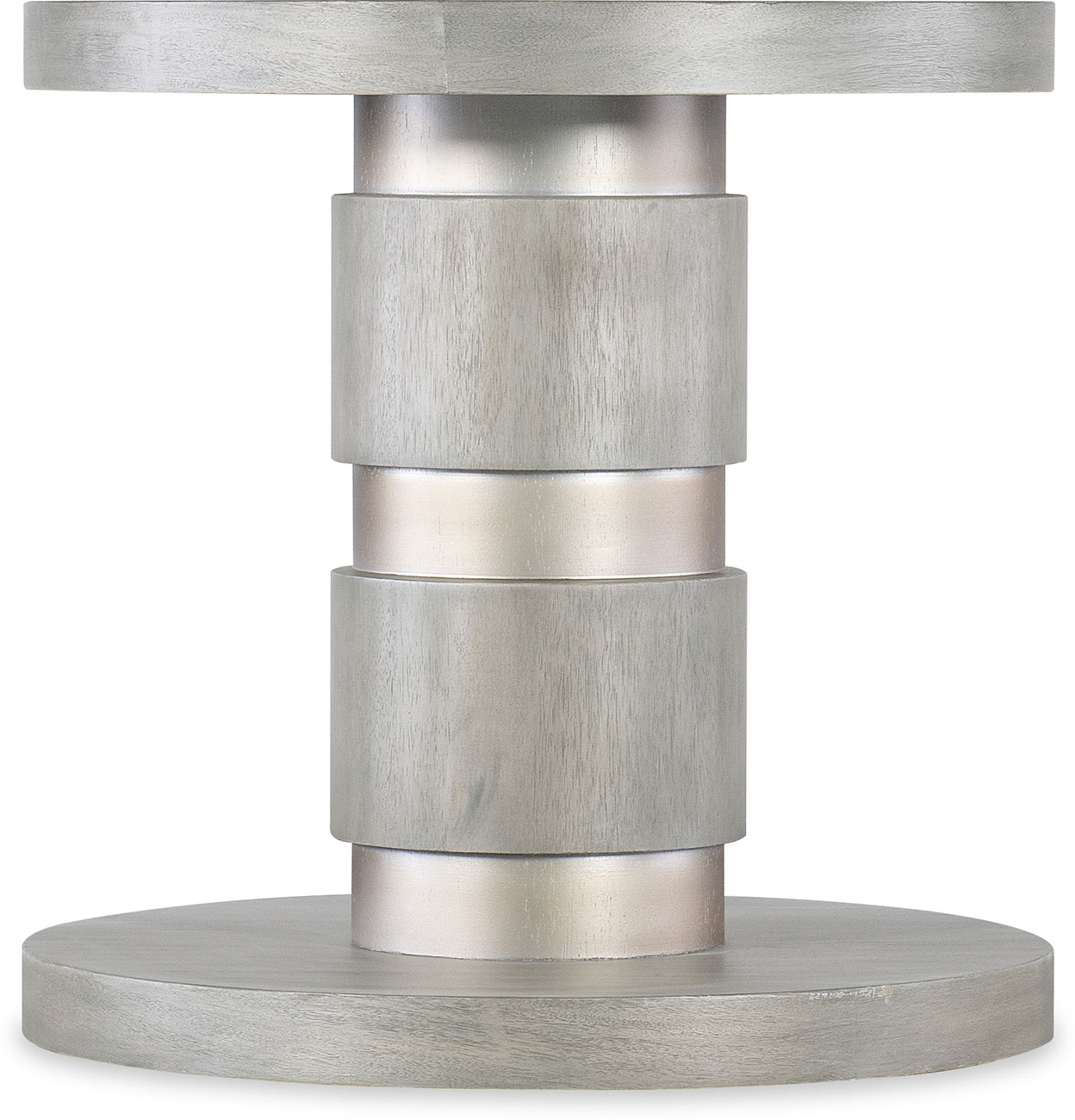 Hooker Furniture Living Room Melange Guilded Accent Table in Gray and Silver Leaf