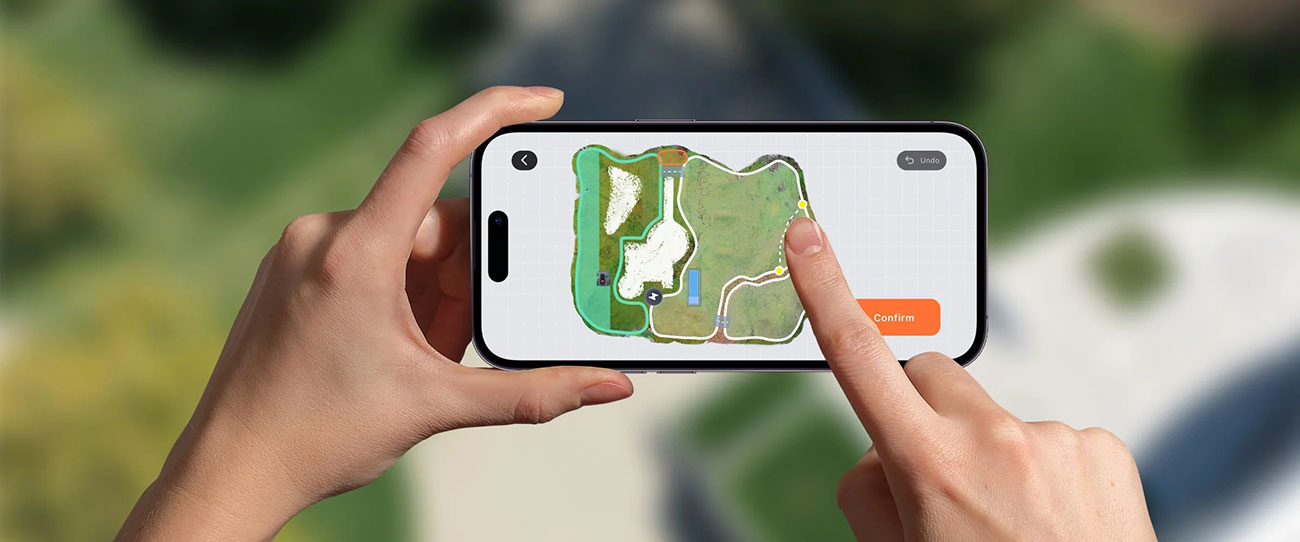 View of Navimow Robotic Mower Phone Control