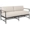 Sunset West Pietra Loveseat in Graphite | Stone Gray | Echo Ash Sunbrella