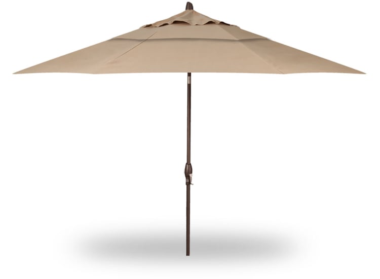 11 ft patio umbrella sunbrella PURPLE LEAF Feet Large Cantilever Double Top Deluxe Outdoor Round Wood Pattern Umbrellas Offset Umbrella Heavy Duty Sun Umbrellas Enjoy the sunny outdoors with the Galtech International 11 Deluxe Auto Treasure Garden Auto Tilt 11'