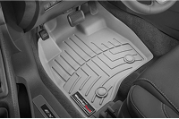 Installed WeatherTech all-weather floor mats inside car interior