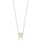 Roberto Coin Tiny Treasures Necklace Letter R with Diamonds in 18K Yellow Gold