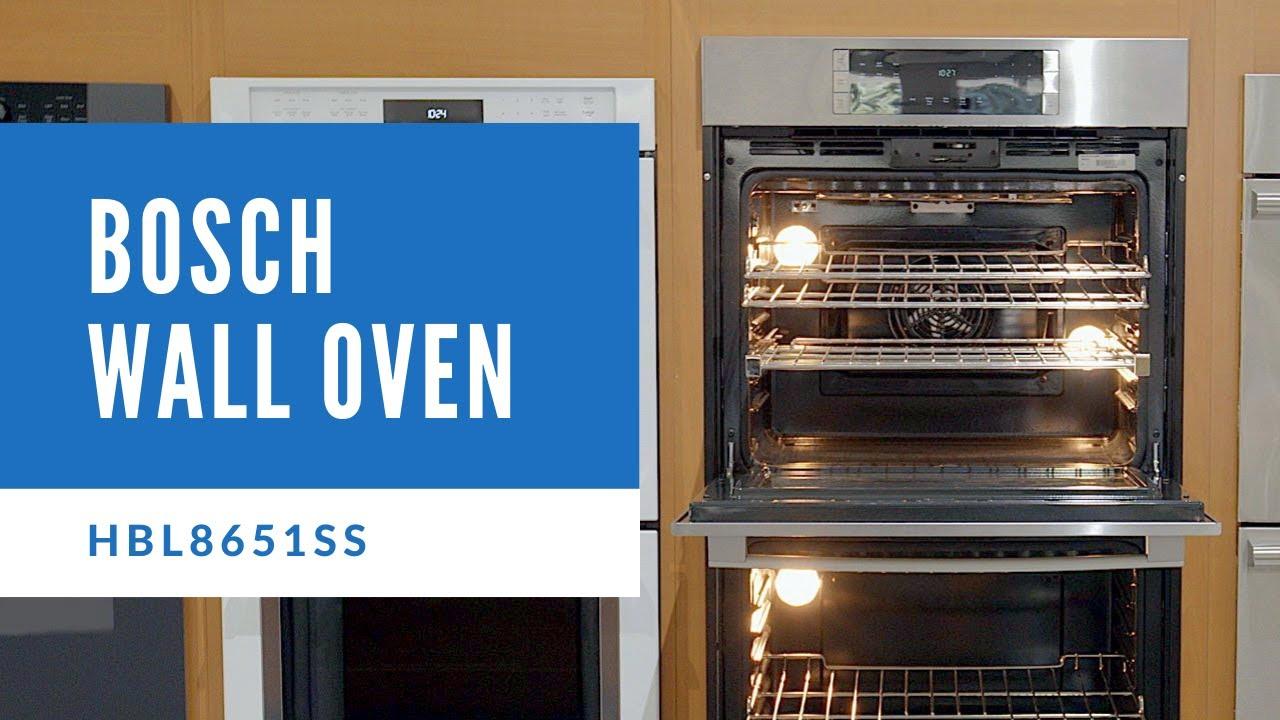 Watch Bosch Double Wall Oven HBL8651SS