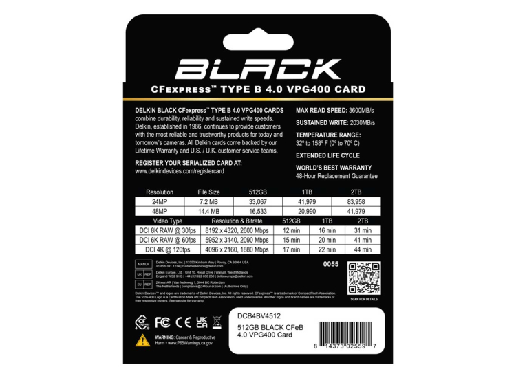 Delkin Devices CompactFlash High Speed Compact Flash Memory Delkin Devices CompactFlash High Speed Compact Flash Memory