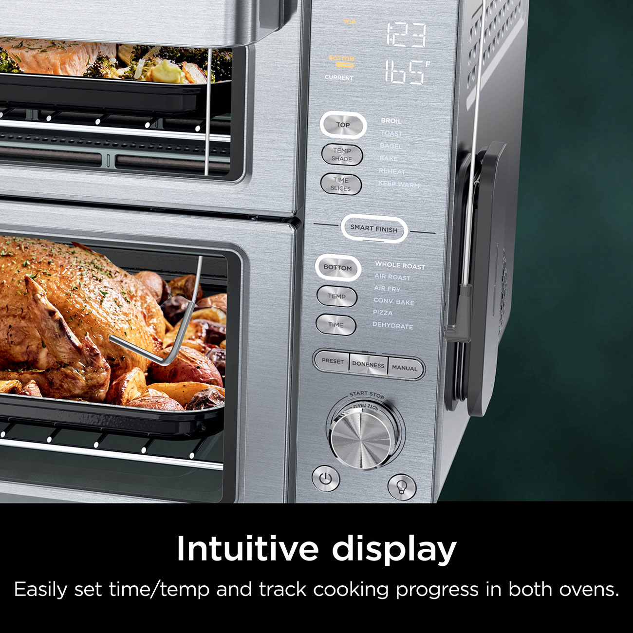 Front View of Ninja Air Fryer Display Feature