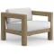 Sunset West Sedona Lounge Chair in Weathered Teak | Canvas Canvas Sunbrella
