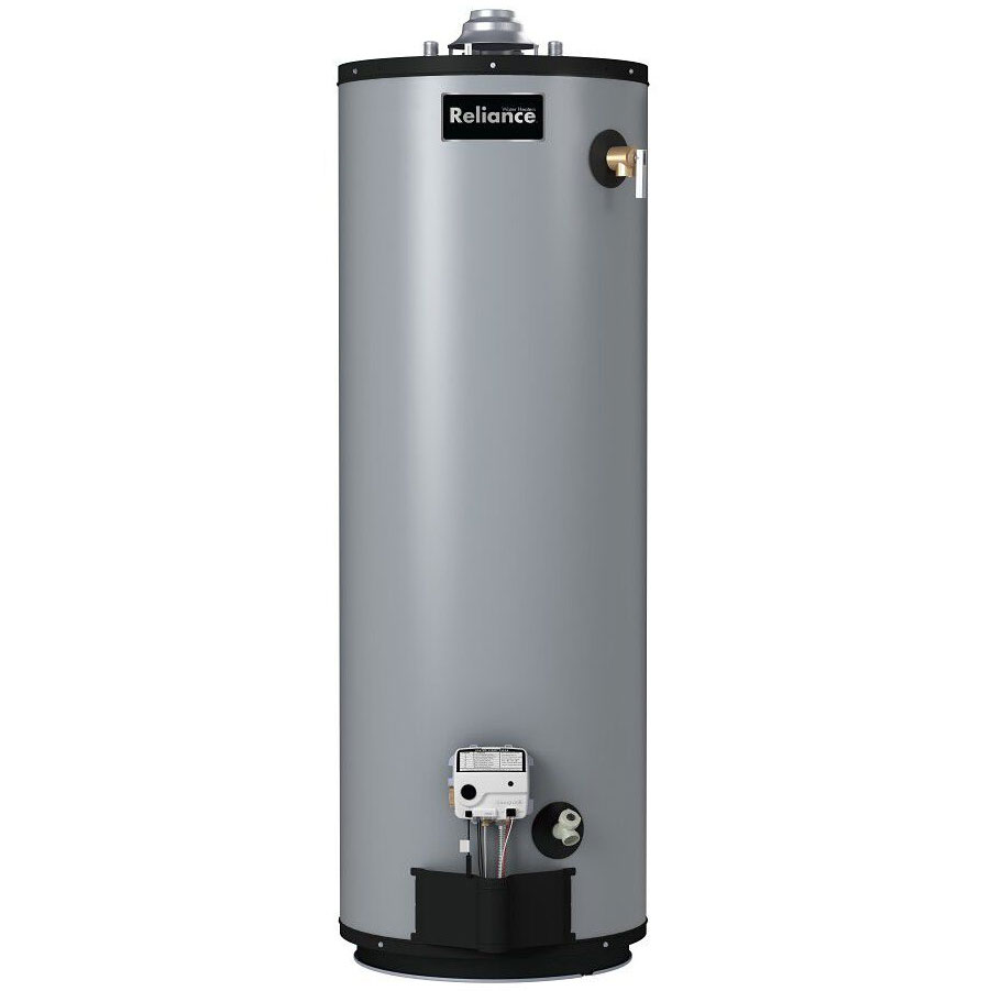 Front View of Reliance 50-Gallon Tall Water Heater