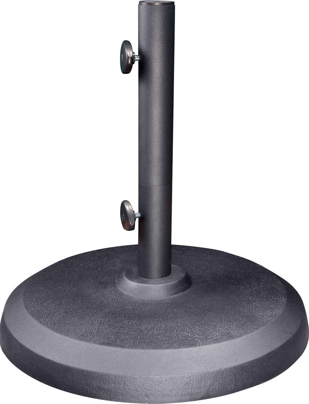 Front View of the Treasure Garden Anthracite Cast Aluminum Umbrella Base