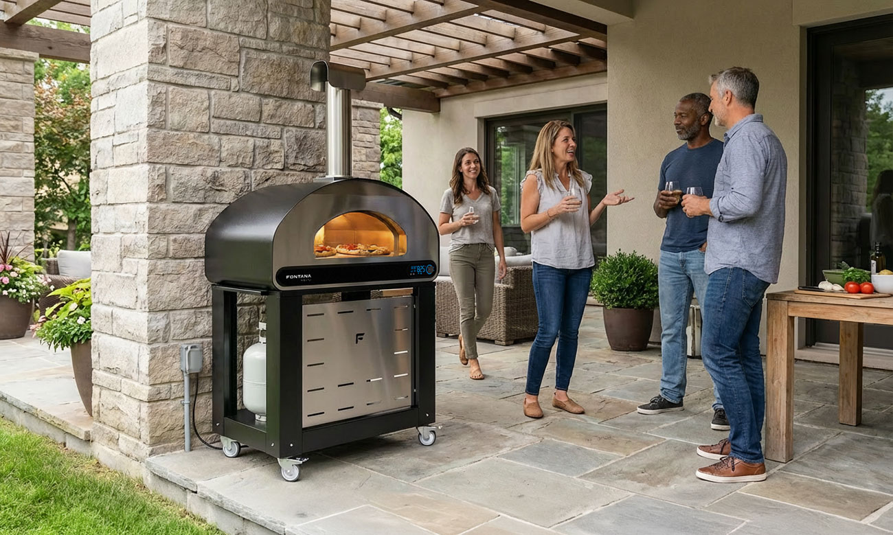 Lifestyle View of Pizza Oven in Outdoor Area