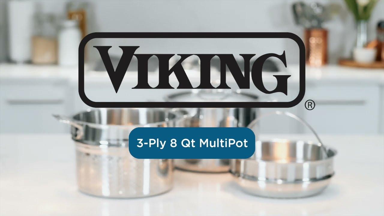 Watch Viking 8 Qt 3-Ply Multi-Cooker Stockpot