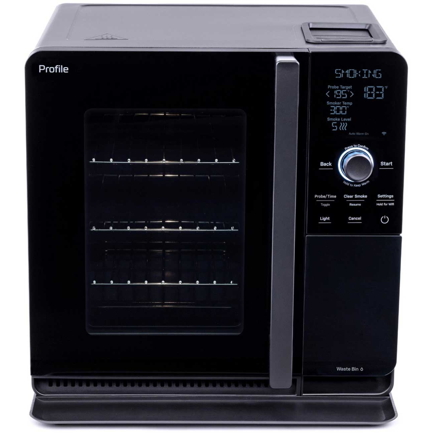 GE Profile Smart Indoor Smoker in Carbon Black | Abt