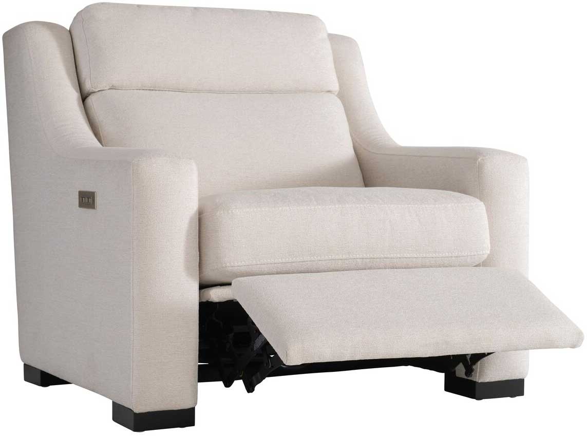 Angled view of Bernhardt Recliner Chair reclined