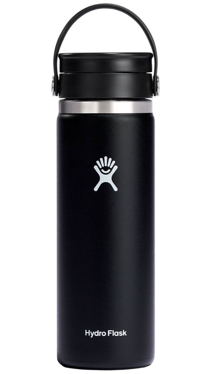 20 Oz Black Coffee with Flex Sip Lid - Front View