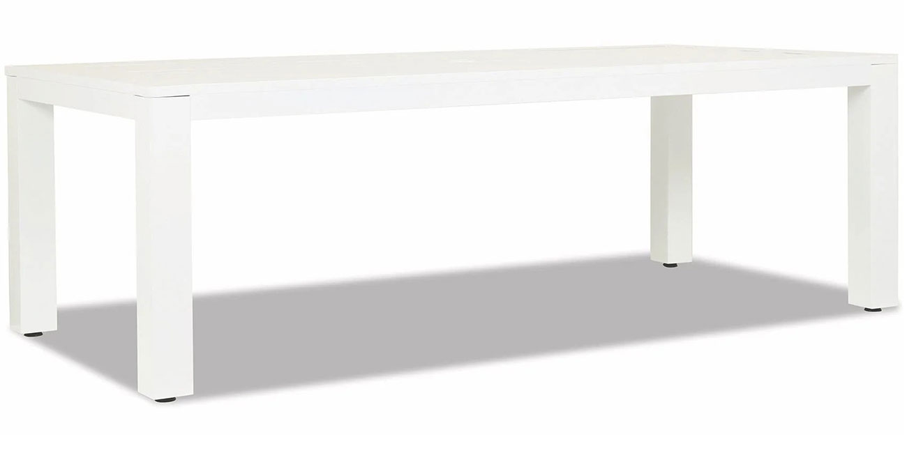 Sunset West Newport Rectangle Dining Table in Satin White