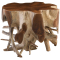 Classic Home Groot End Table Teak Root in Natural