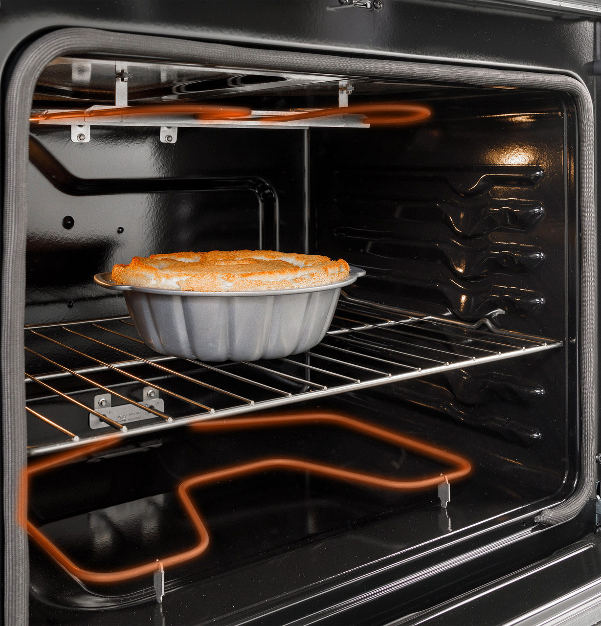 Dual Bake View of GE Electric Range