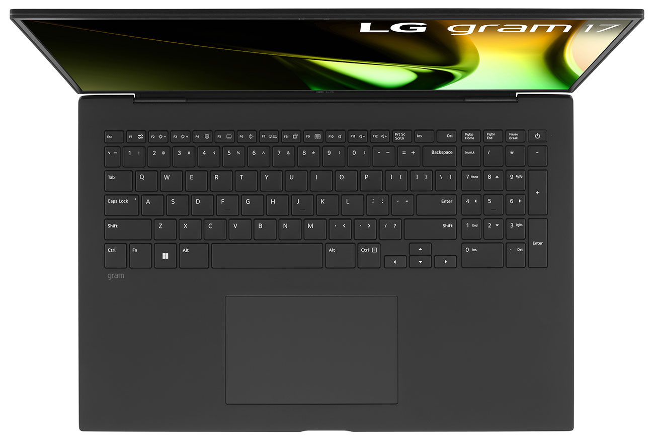 Top View of LG Laptop Opened