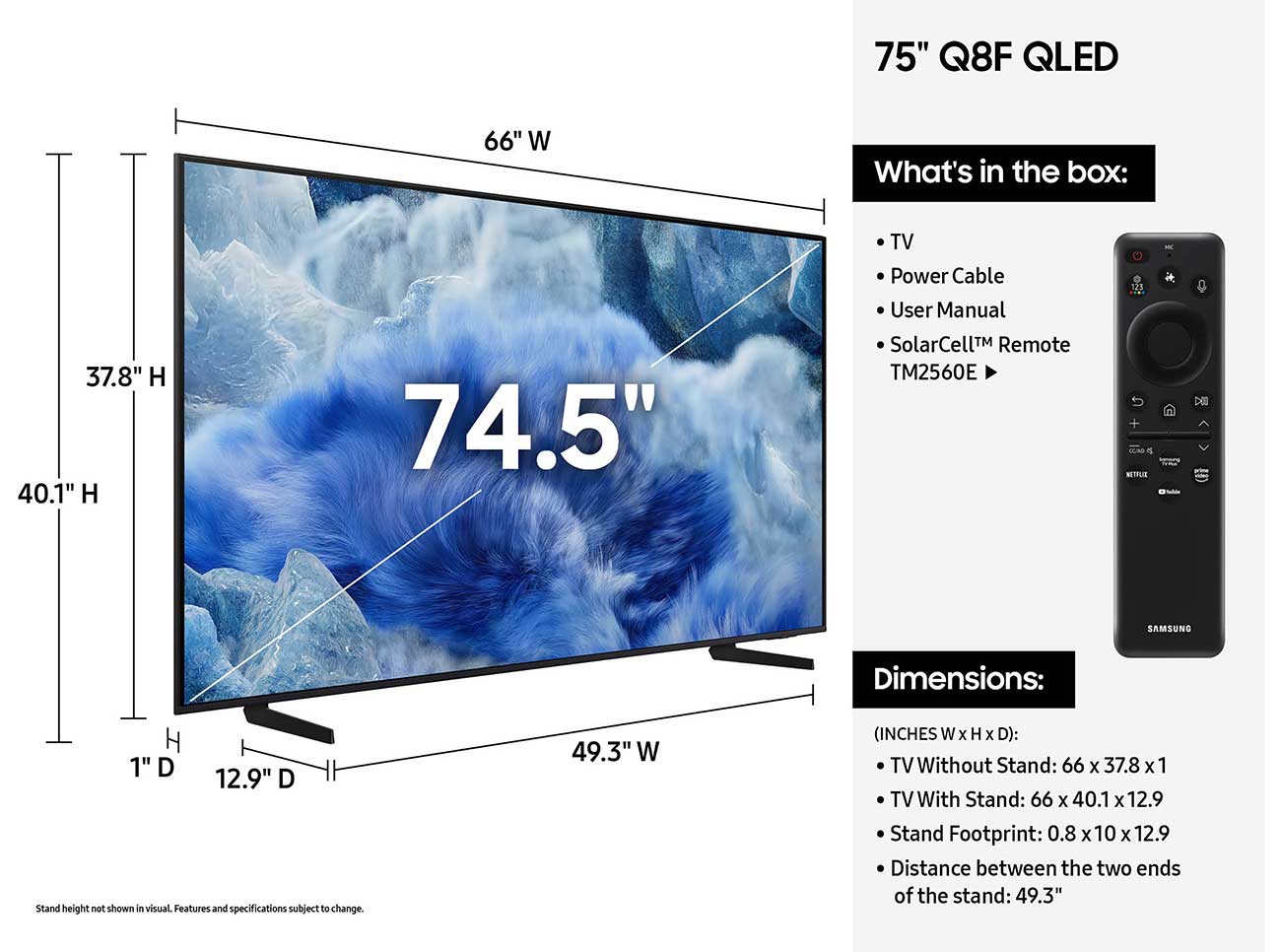 Samsung Q8F QLED TV What�s In
the Box image
