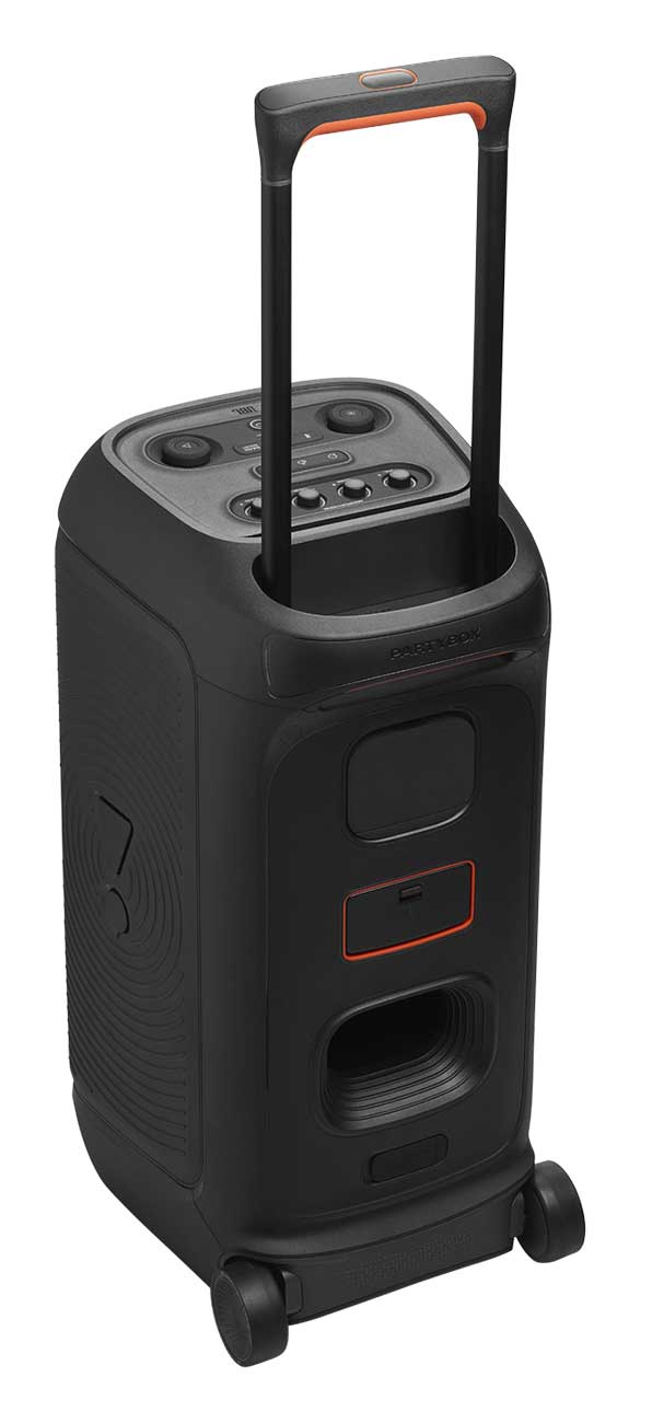 Rear Angled view of PartyBox Stage 320 Speaker