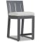 Sunset West Redondo Counter Stool in Slate | Cast Silver Sunbrella