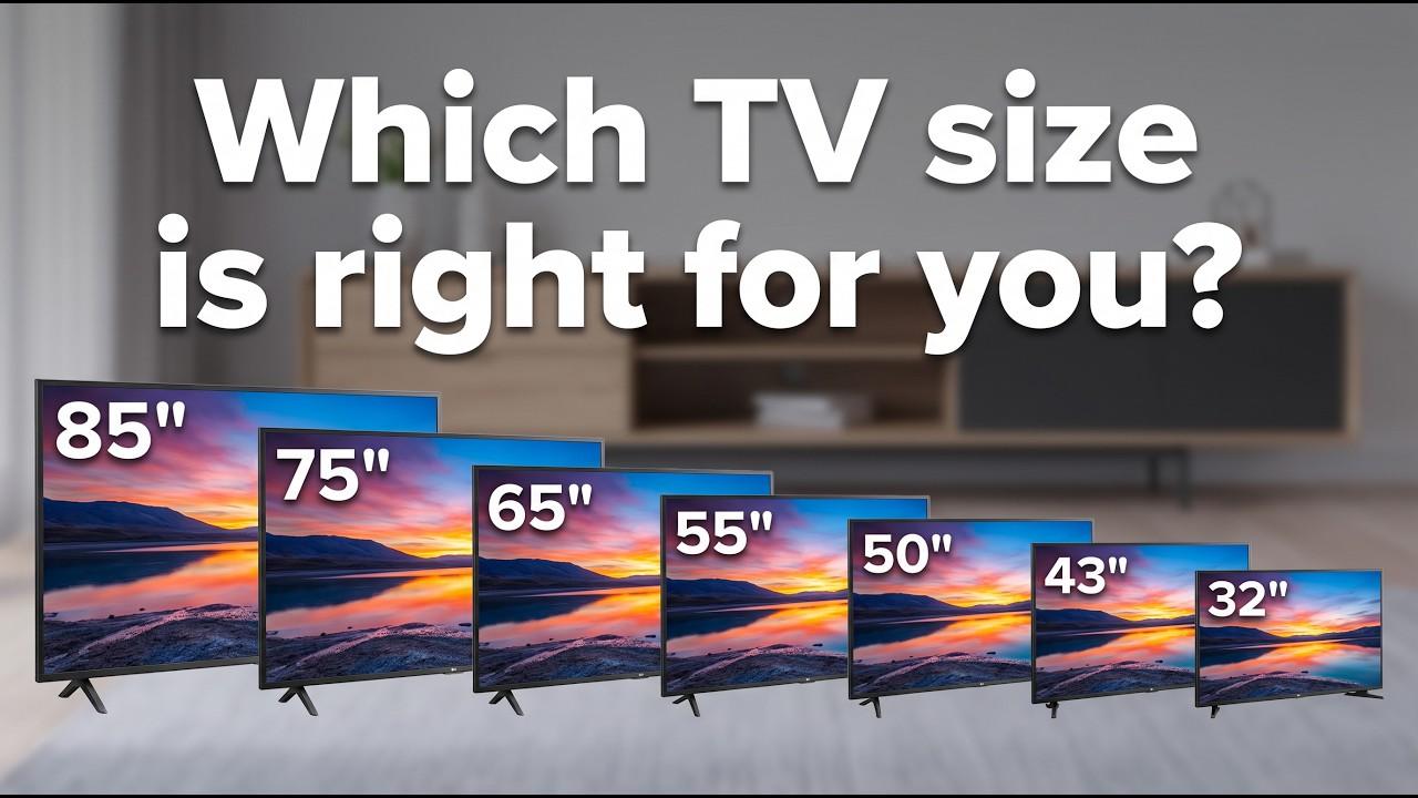Watch What Size TV Should You Buy? Screen Size Comparison: 32"-85"