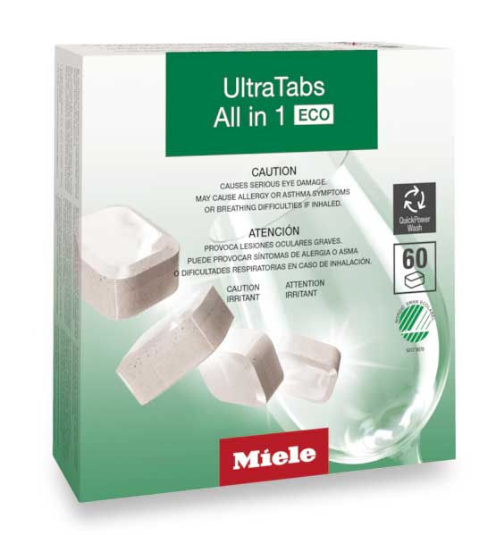 Angled Front View of Miele Detergent Tabs