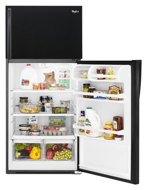 Large image of Whirlpool ADA 14.33 Cu. Ft. Top-Freezer Refrigerator 28-Inch Wide in Black
