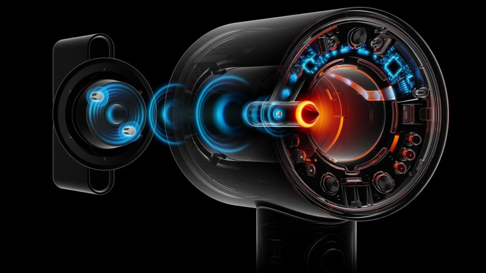 interior view of the Dyson Nural sensors