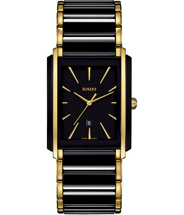 Rado Integral Quartz Black And Gold Mens Watch R20204162