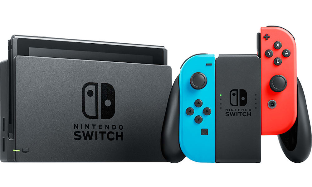 Nintendo Gaming Console Switch with Neon Blue + Neon Red Joy-Con Controllers - 045496883775