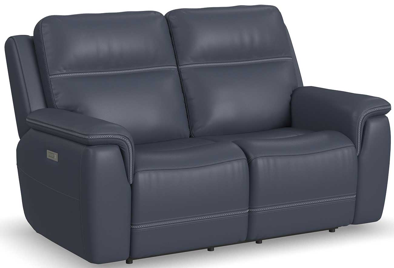 Angled View of Flexsteel Sawyer Reclining Loveseat